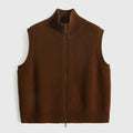 Women's Wool Loose-Knit Cardigan Vest