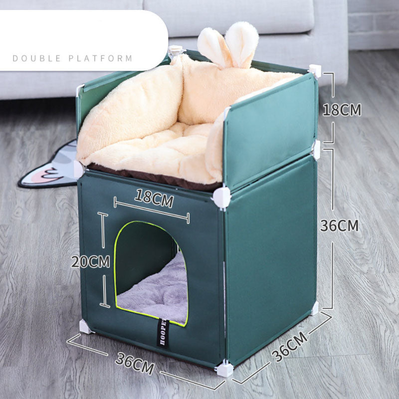 Warm and fully enclosed cat villa