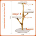 Large All-in-one Cat Tree With A Jumping Platformluxury Yet Space-saving Made From Solid Wood In A Cloud-inspired Design